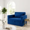 Elviro Single Sofa Bed – Blue