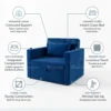 Elviro Single Sofa Bed – Blue