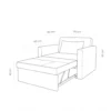 Elviro Single Sofa Bed – Blue