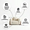 Elvora 1-Seater Sofa – Beige