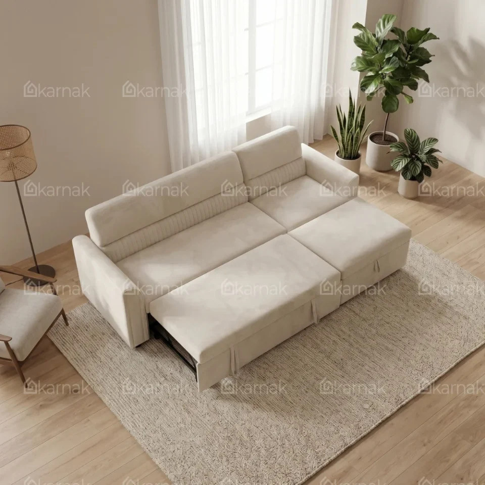 Arvex 3-Seater Sofa Bed – Beige…