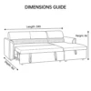 Arvex 3-Seater Sofa Bed – Beige