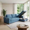 Orvex L-Shape Sofa With Storage – Blue