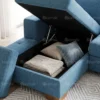 Orvex L-Shape Sofa With Storage – Blue