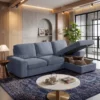Orvex L-Shape Sofa With Storage – Blue
