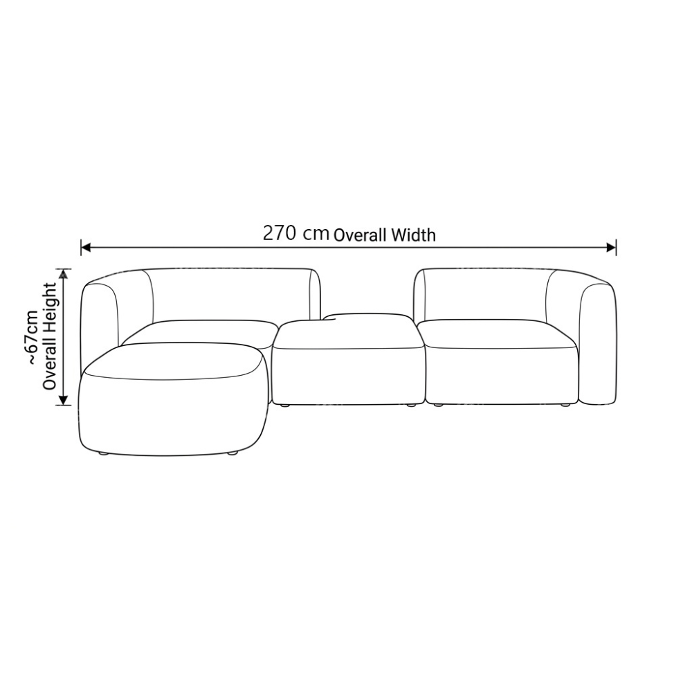 Dorex 3-Seater Sofa – Brown