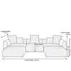 Myvoro 3-Seater Sofa + 2 Ottoman – Grey