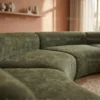 Velnora 5-Seater Curved Sofa – Olive