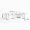 Arvento 4-Seater L-Shape Sofa – Green