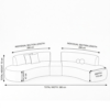 Calvexa 4-Seater Curved Sofa – Cream