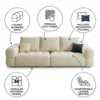 Calvique 3-Seater Sofa – Off White