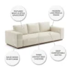 Zenvoria 3-Seater Sofa – Beige
