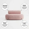 Bravelle Designer Sofa – Pink