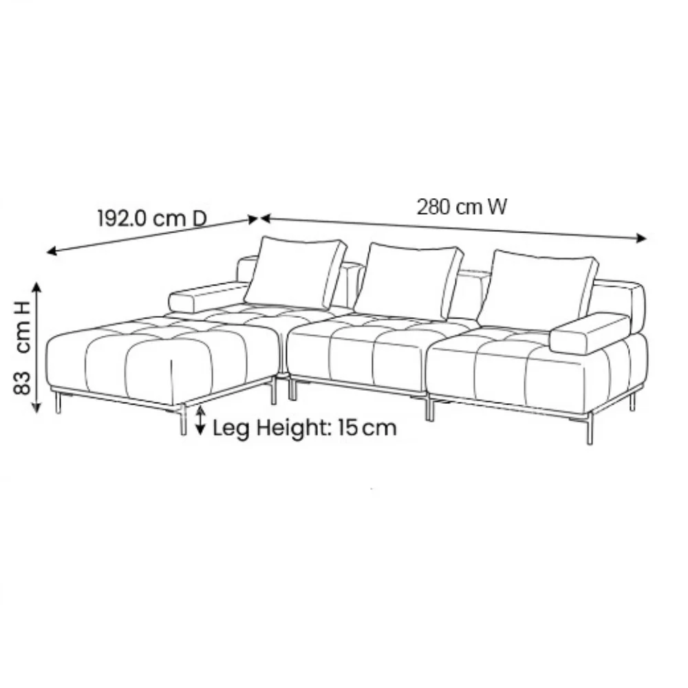 Virenza L-Shape Sofa – Green