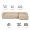 Cavero L-Shape Sofa – Beige