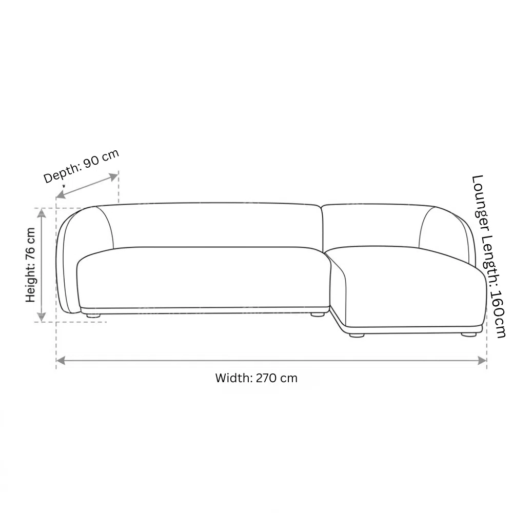 Cavero L-Shape Sofa – Beige