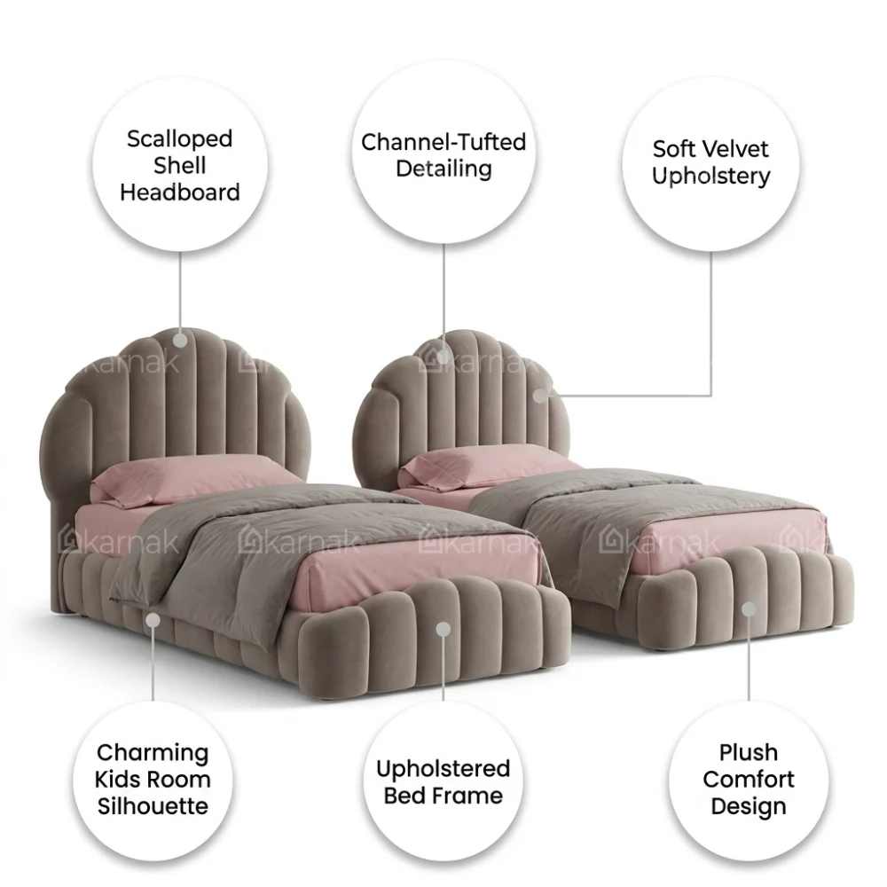 Petalia Pink Kids Single Bed