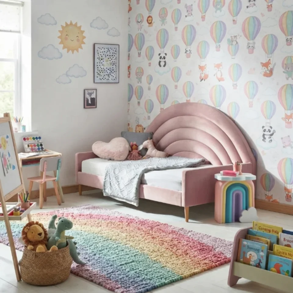 Rainovia Rainbow Kids Bed – Pink…