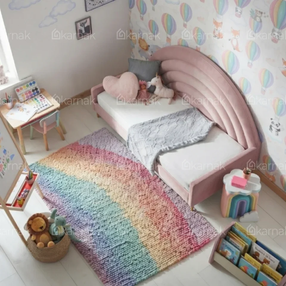 Rainovia Rainbow Kids Bed – Pink…