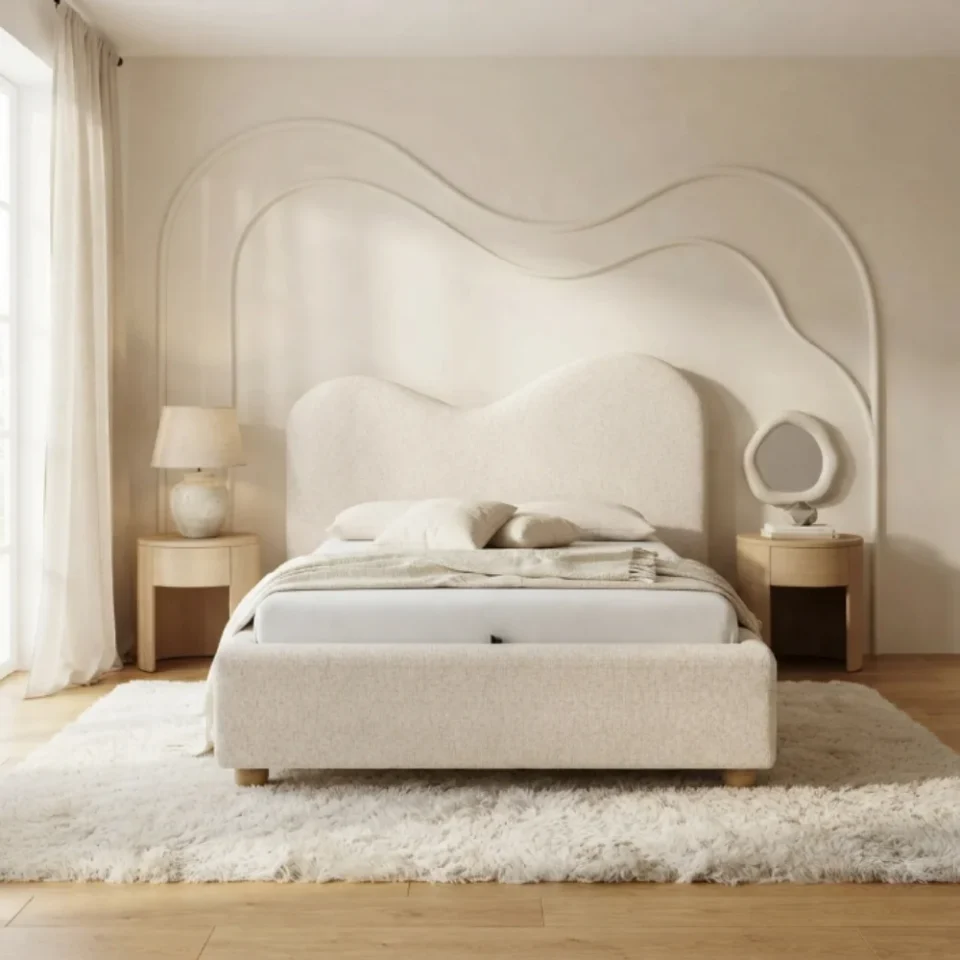 Curvessa Curved Headboard Bed
