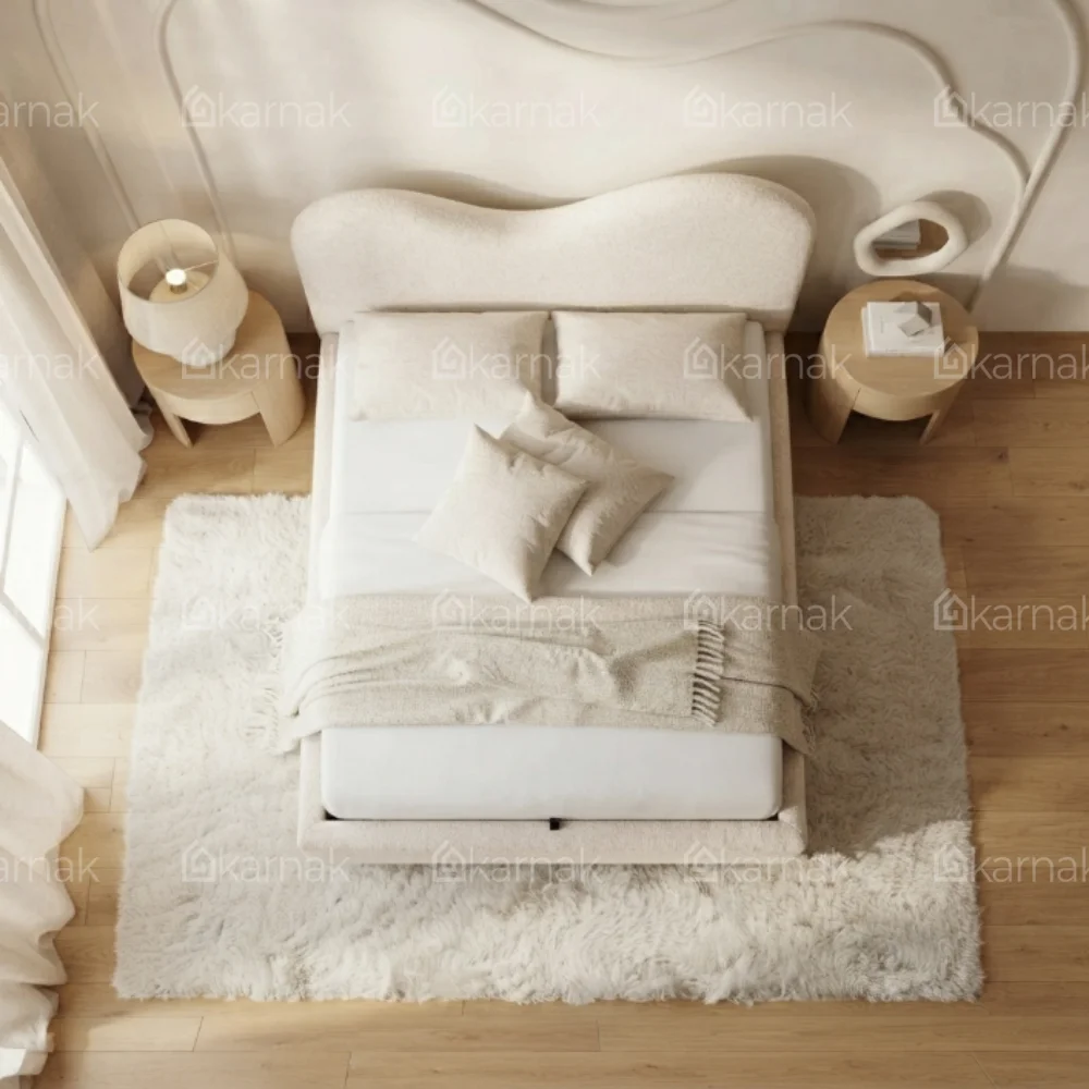 Curvessa Curved Headboard Bed