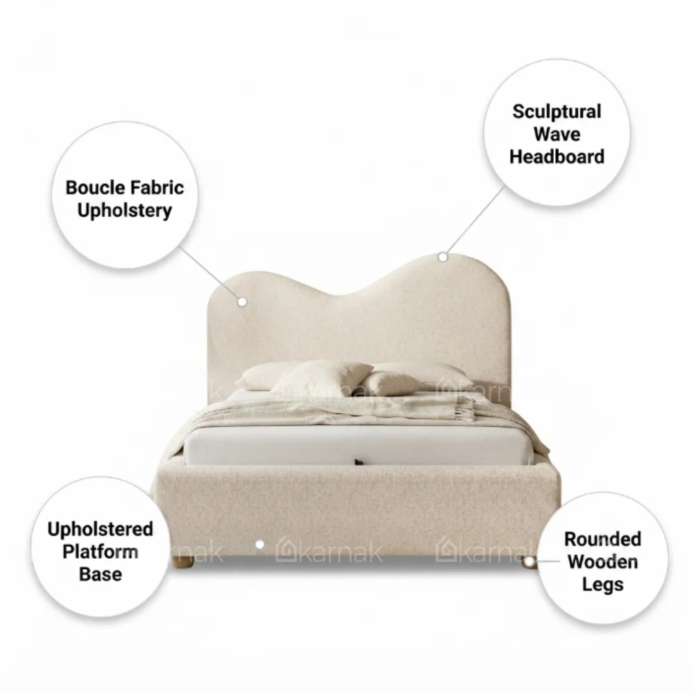 Curvessa Curved Headboard Bed