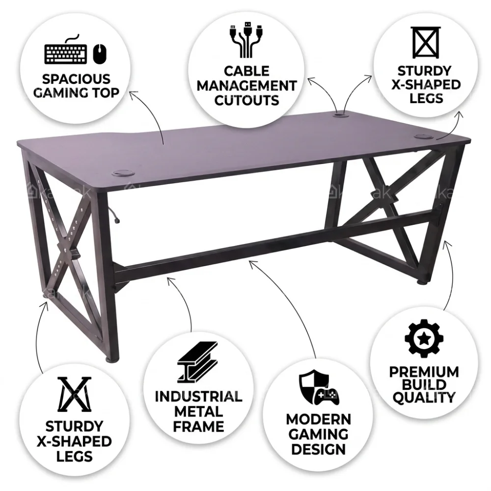 Desino Gaming Table – Black
