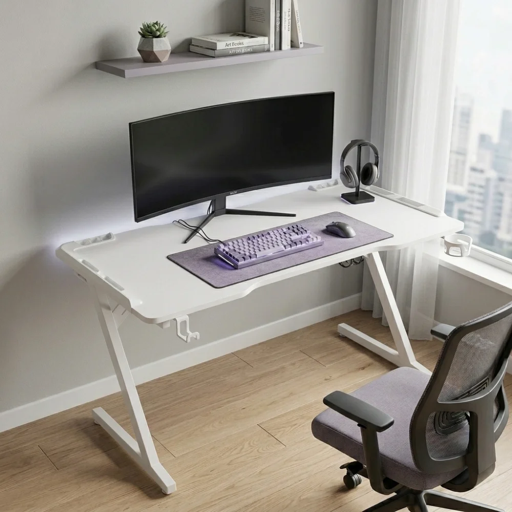 Xtrike Gaming Table White