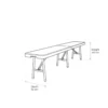 Purrpingla Rectangular Folding Table – White