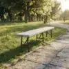 Purrpingla Rectangular Folding Table – White