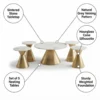 Piazza Coffee Table with Sintered Stone Top