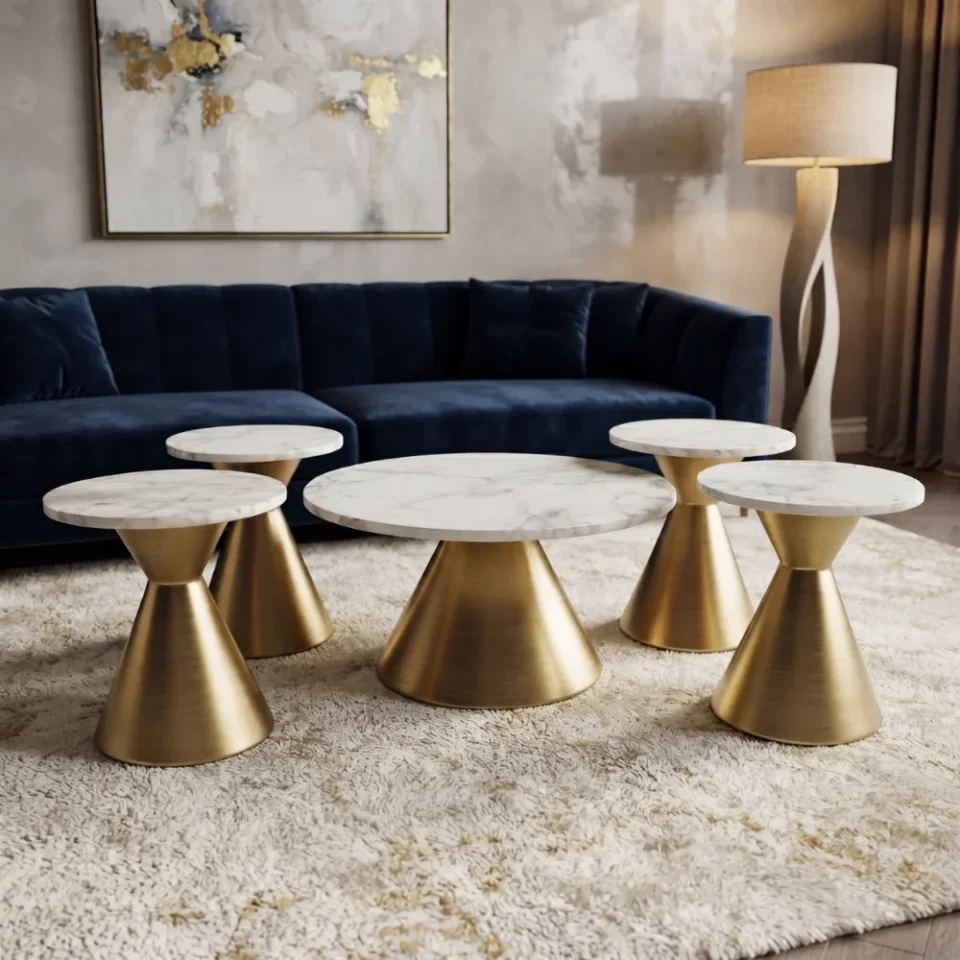 Piazza Coffee Table with Sintered Stone Top…