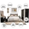 Italian Bedroom Set – Fume & Wenge