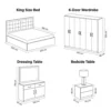 Italian Bedroom Set – Fume & Wenge