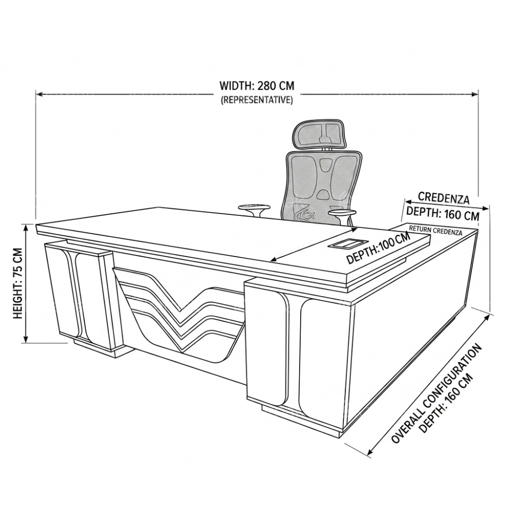Riter L Shape Office Table