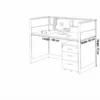 Bedkingdom Single Workstation – Coffee + Grey