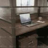 Alaska Two Person Workstation – Coffee + Grey