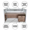 Agrohome Two Person Workstation – Coffee + Grey