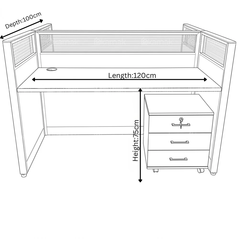 Agrohome Two Person Workstation – Coffee + Grey