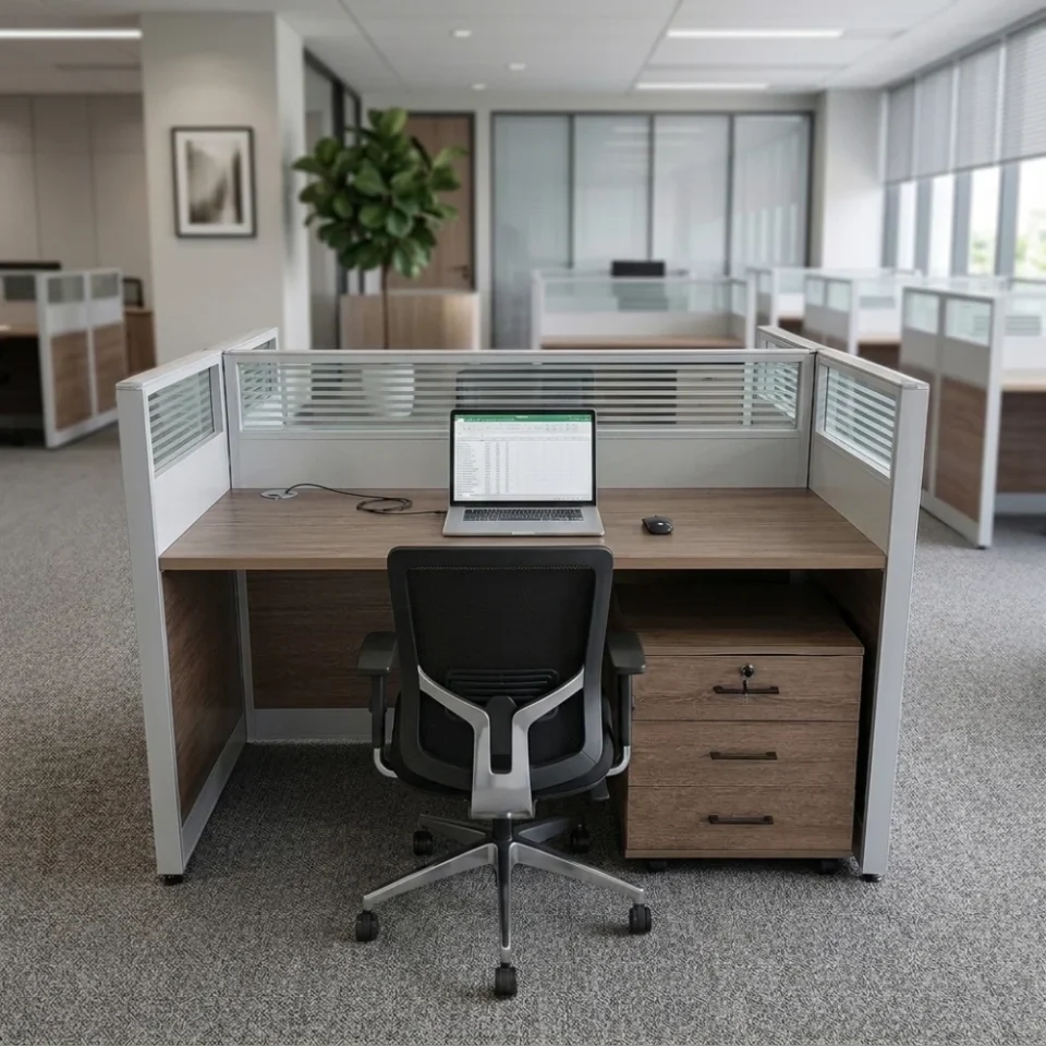 Agrohome Two Person Workstation – Coffee + Grey…