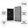 Waldron Two Door Wardrobe – Marble + Oak