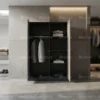 Waldron Two Door Wardrobe – Marble + Oak