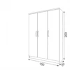 Wayfair Three Door Wardrobe – Marble + Oak