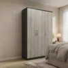 Wayfair Three Door Wardrobe – Marble + Oak