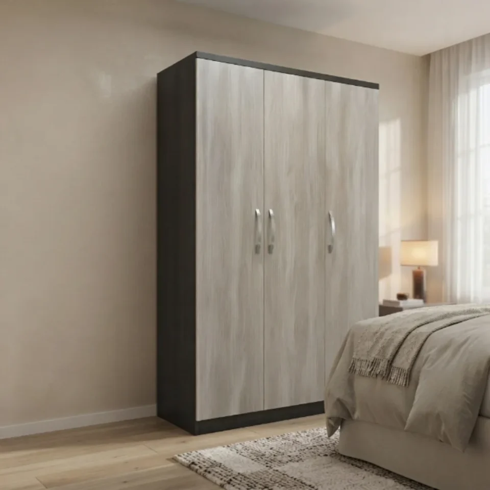 Wayfair Three Door Wardrobe – Marble + Oak…