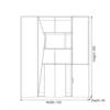 Kallax Four Doors Book Cabinet – Oak + Khaki