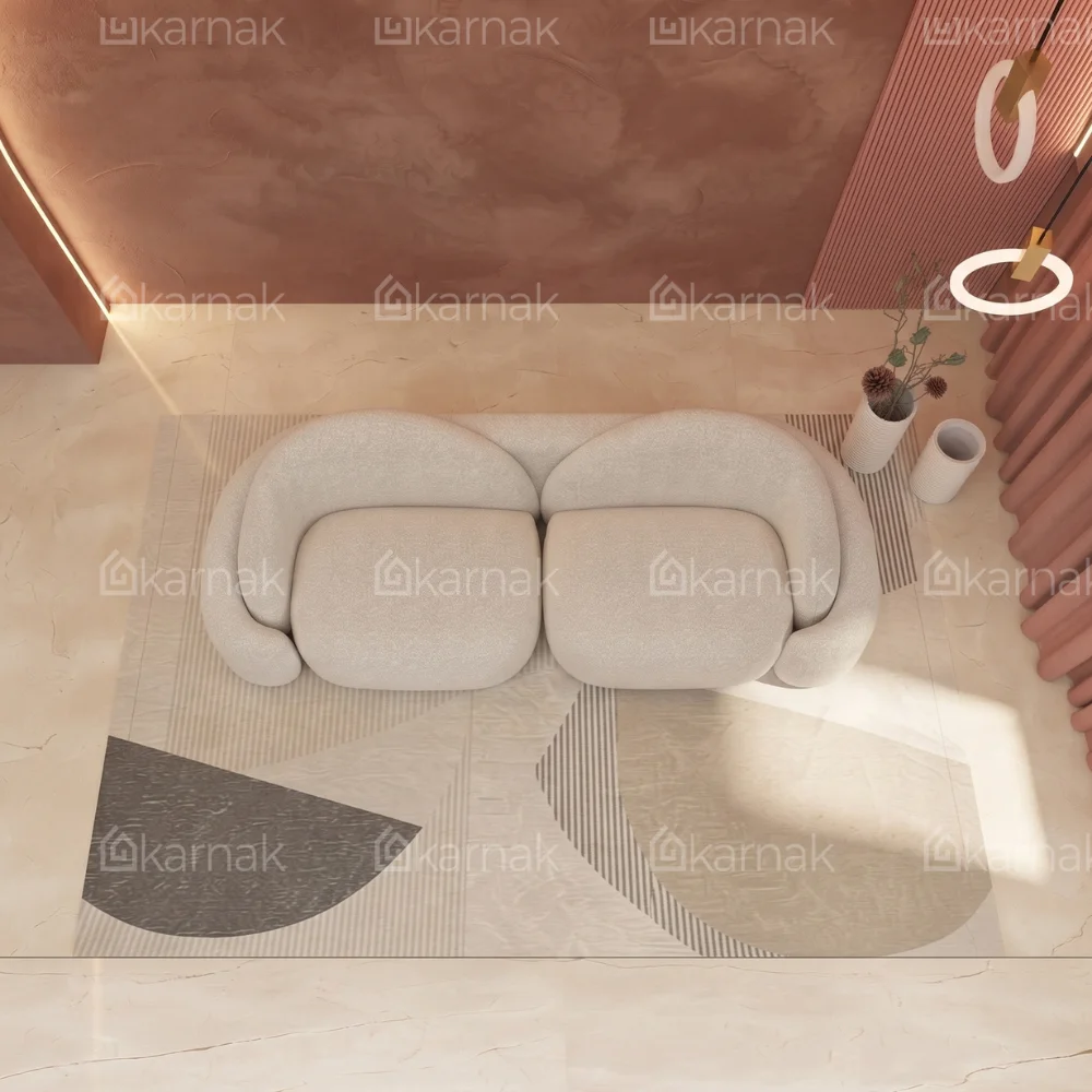 Kelvora Modern 2-Seater Sofa – Off White