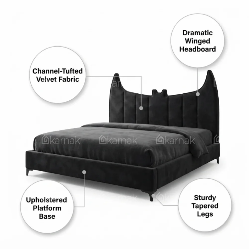 Knightix Batman Edition Kids Bed – Black