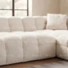 Lasara L-Shape Tufted Sofa – White