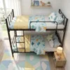 Leo Heavy Duty Steel Bunk Bed  – Black